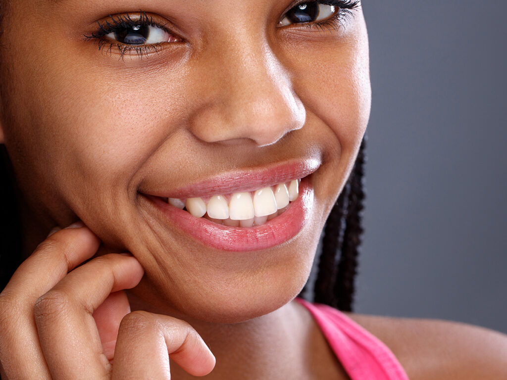 A woman with a beautiful smile