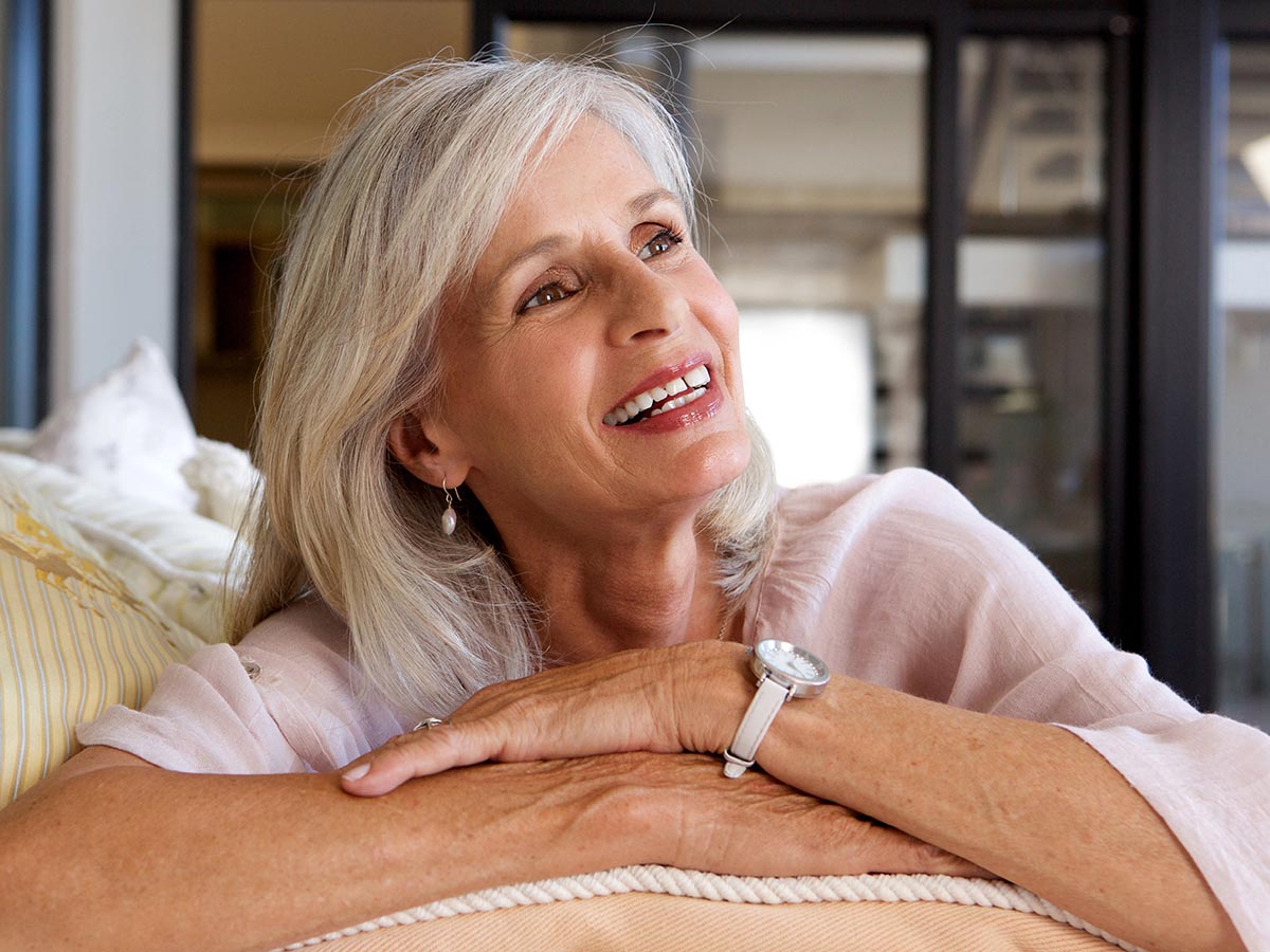 Senior woman smiling